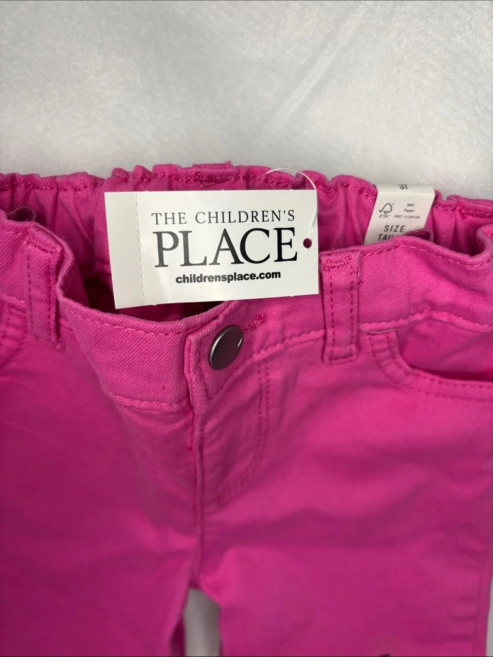 The Children's Place Bright Fuchsia Stretch Jeans 3T New with tag